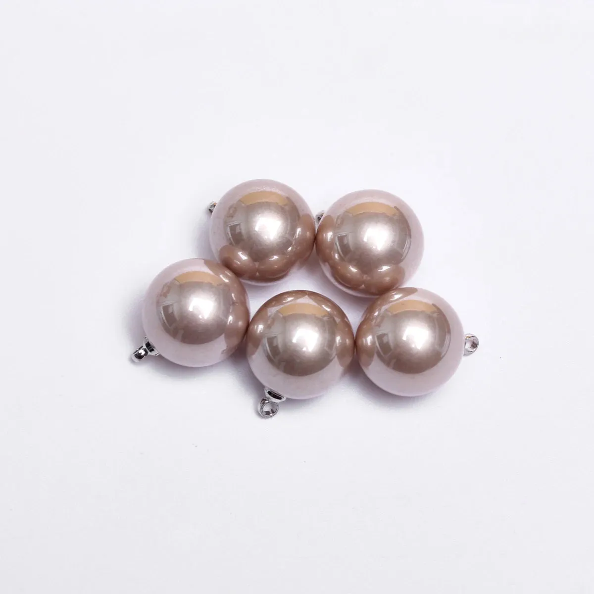 JC - 12mm Pearl Charms: Set of 5, perfect for handmade jewelry and crafts