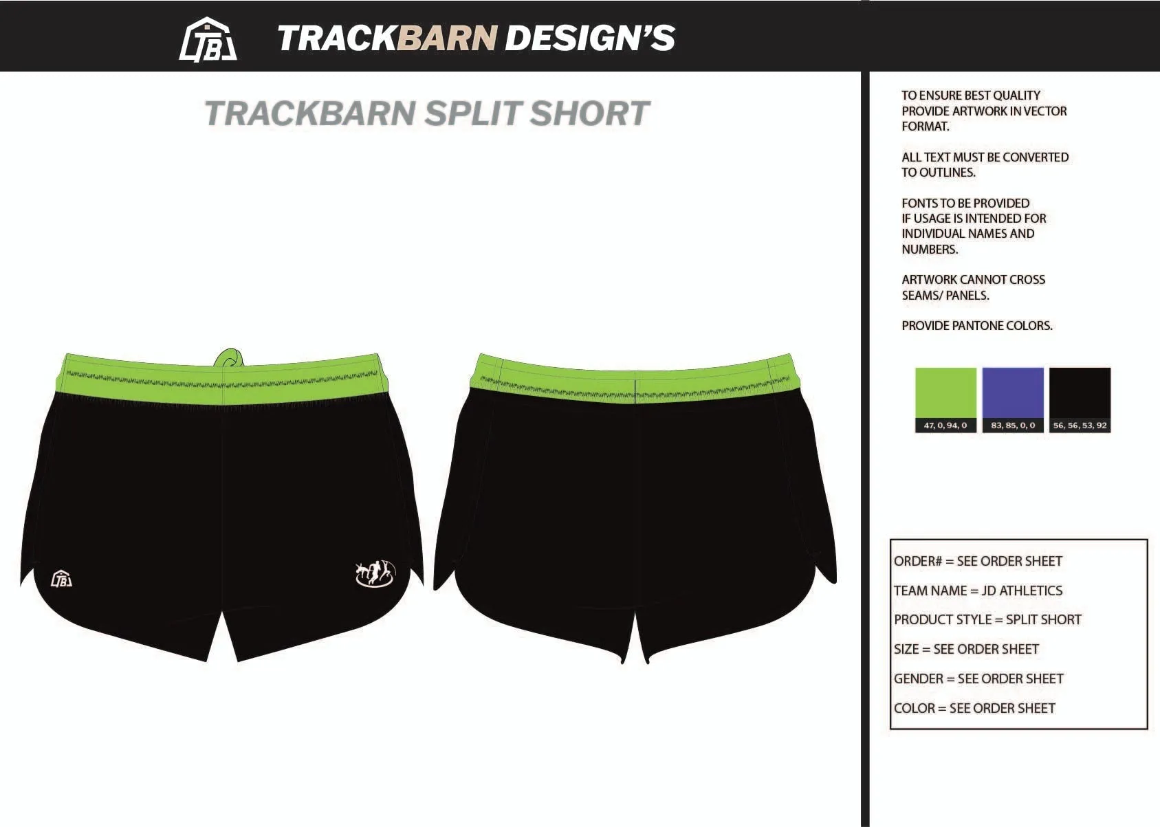 JD-Athletics- Womens Split Track Short