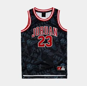 JDN 23 AOP Grade School Jersey (Black)