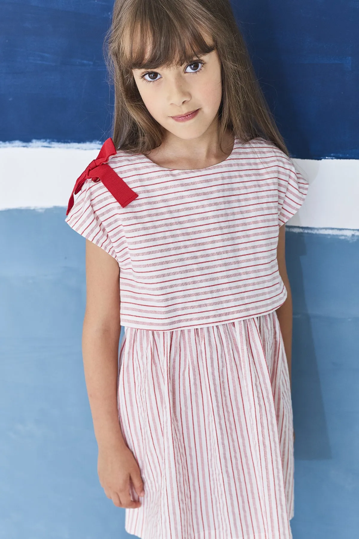 Jean Bourget Peppermint Stripe Girls Dress (Size 3 left)