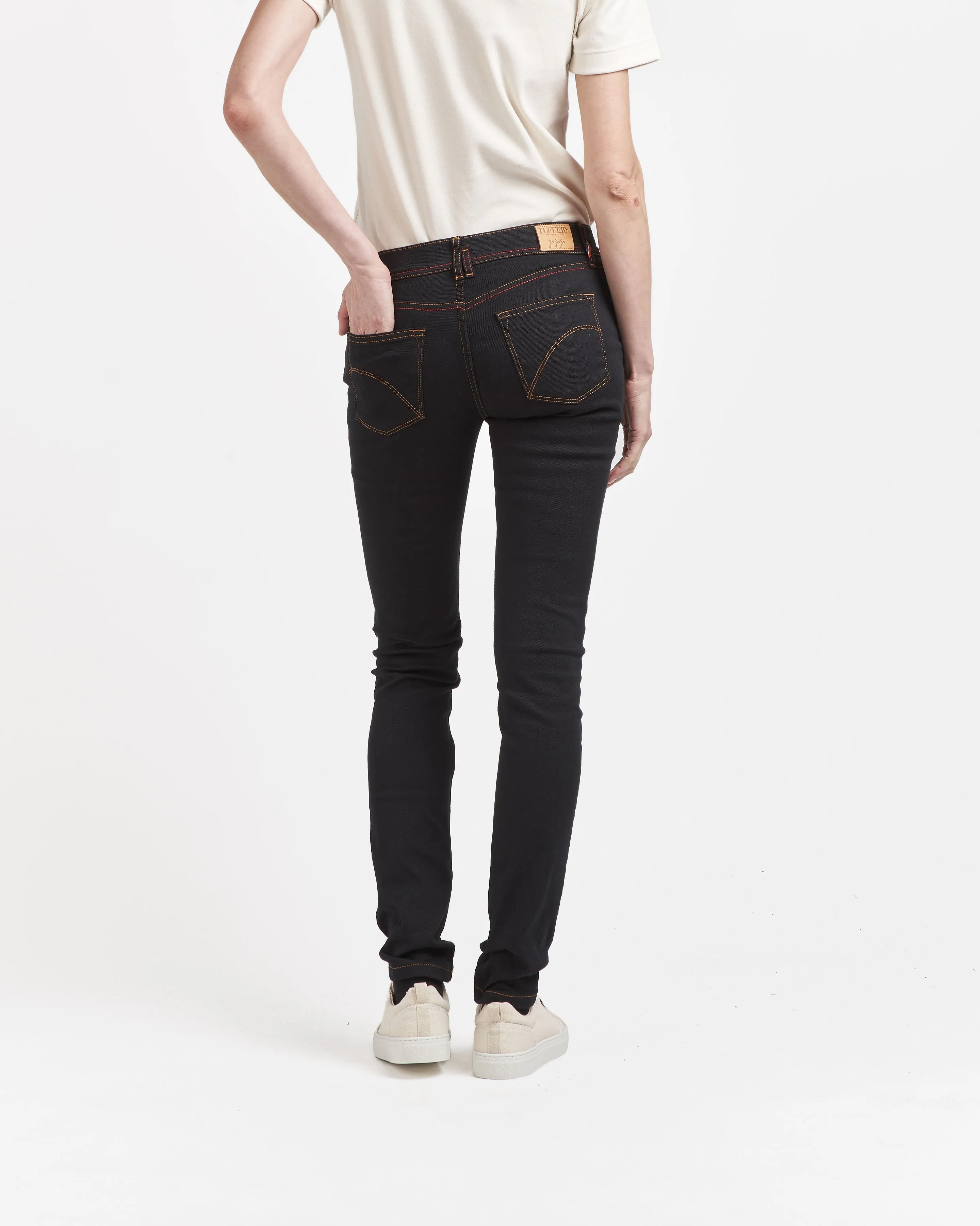 Jean femme slim taille standard Noir - Mathilde