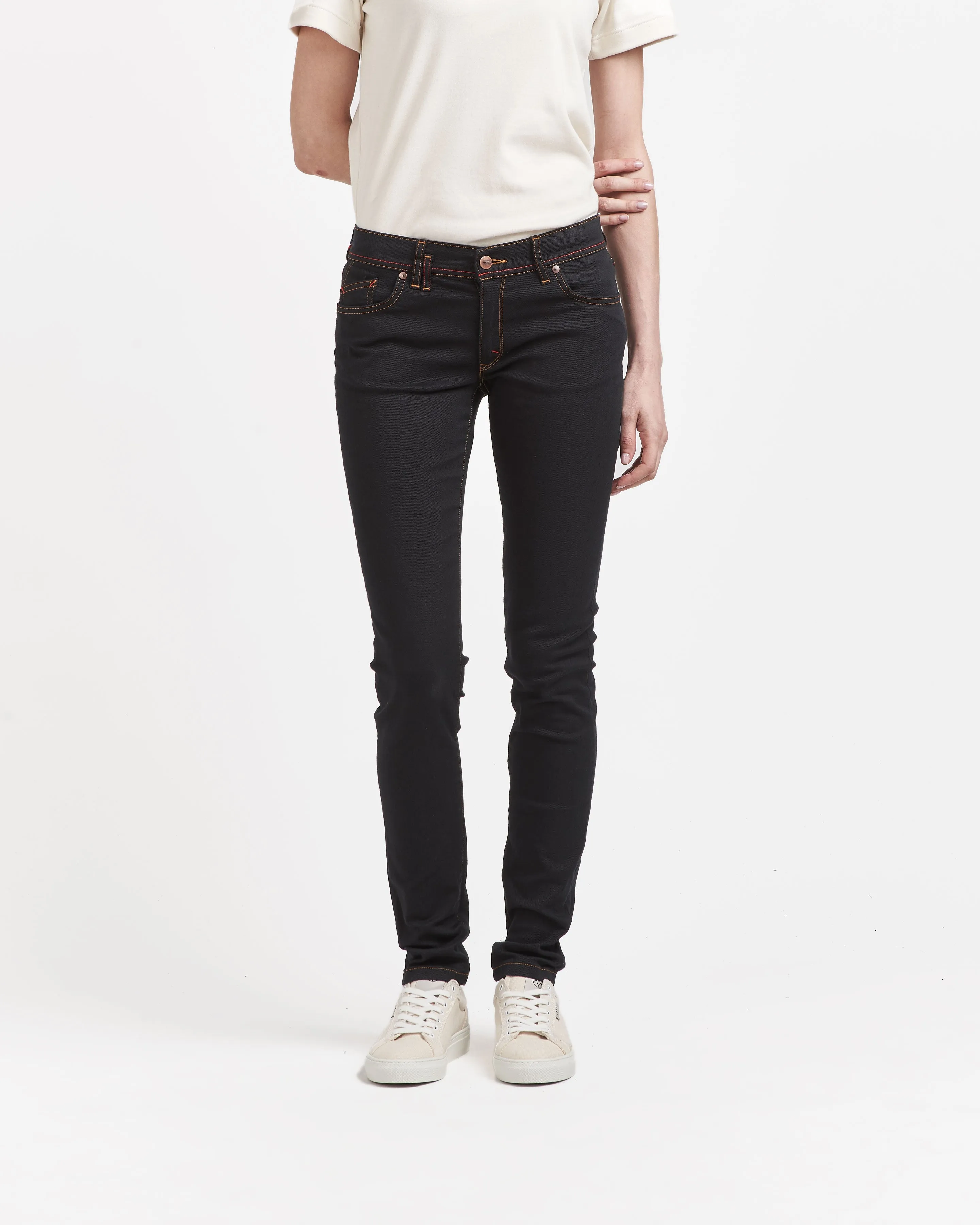 Jean femme slim taille standard Noir - Mathilde