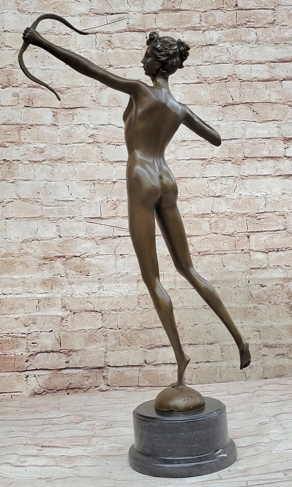 Jean Patoue`s Diana Nemorensis Bronze Sculpture Classic Nude Artwork