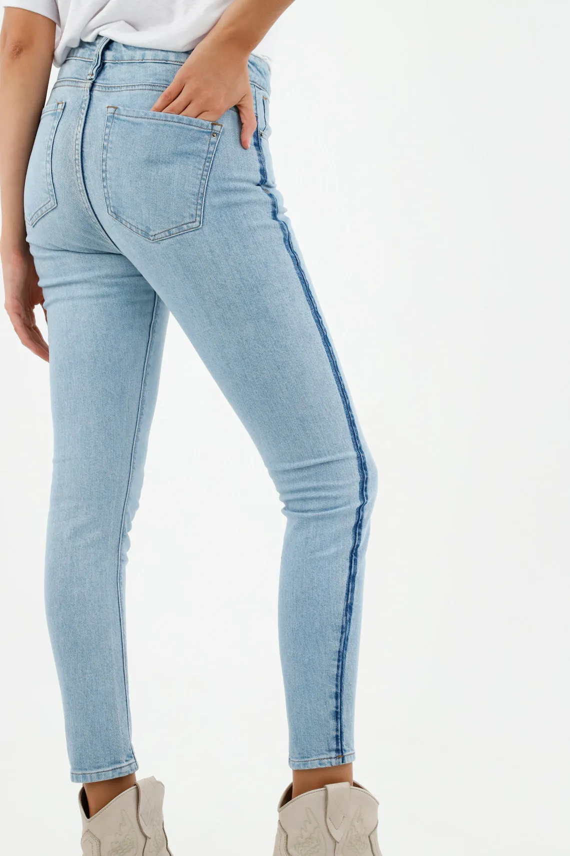 Jean Super Slim azul para mujer