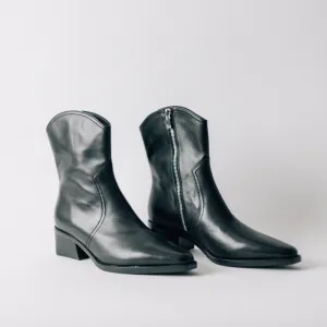 JEFFREY CAMPBELL GET-EM BLACK COWBOY SHORTIE BOOTS