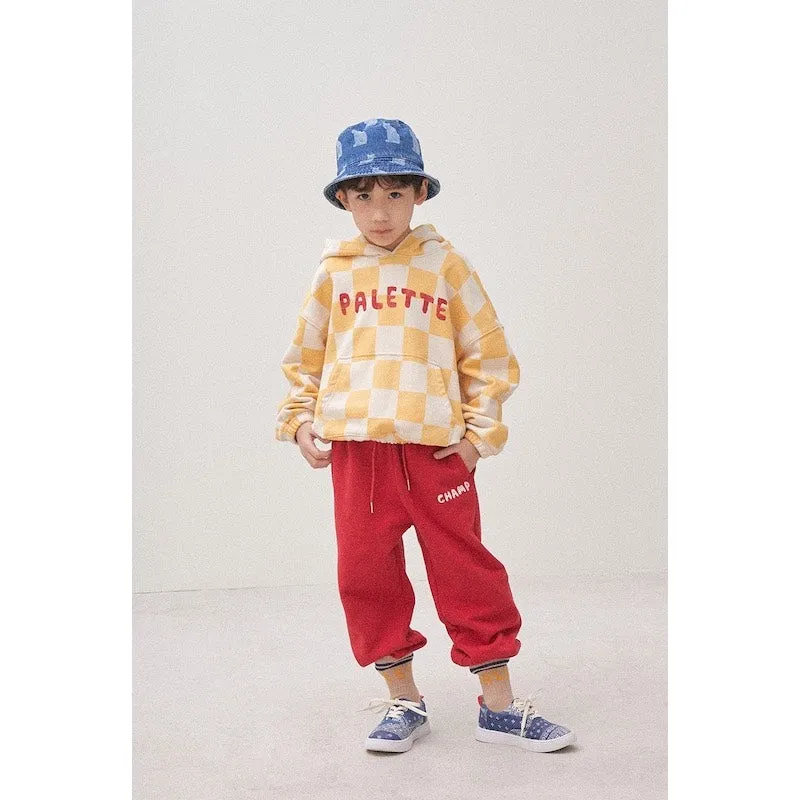 Jelly Mallow Yellow Check Hoodie