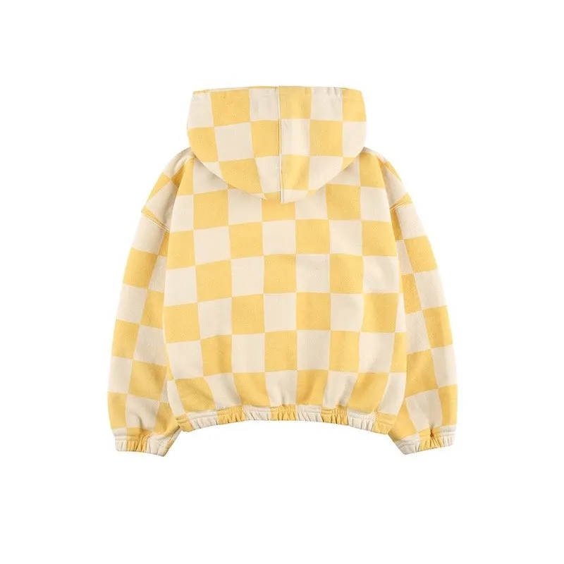 Jelly Mallow Yellow Check Hoodie