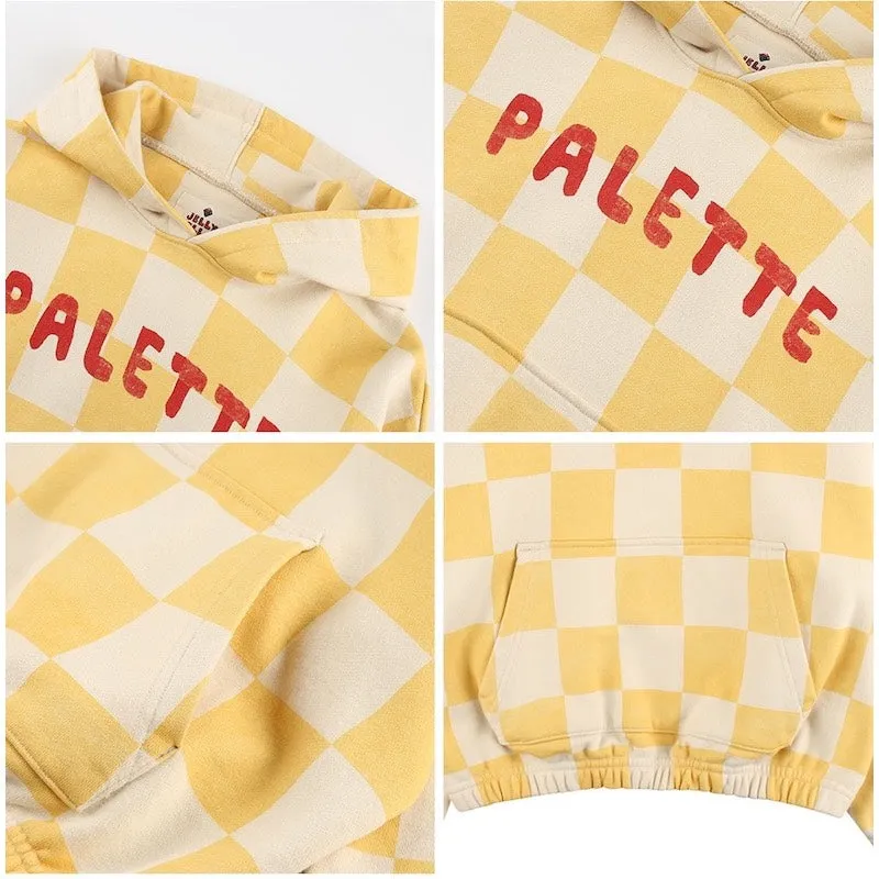 Jelly Mallow Yellow Check Hoodie