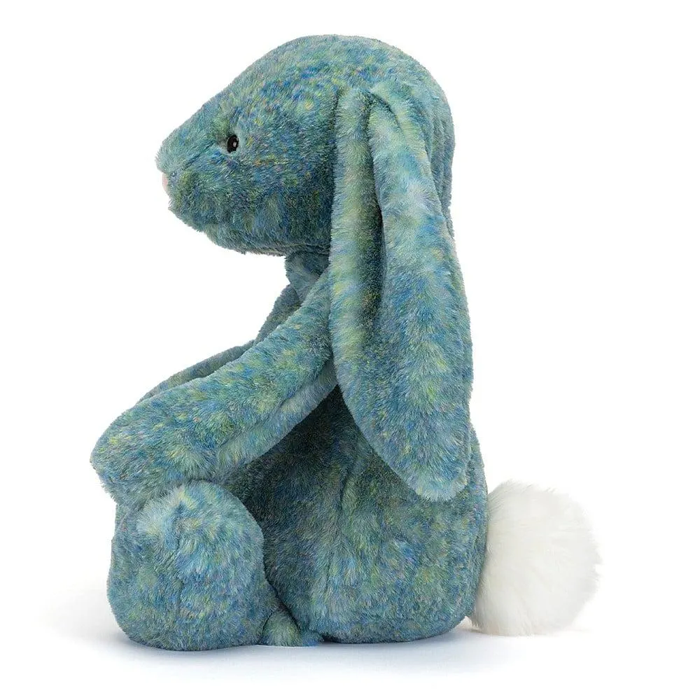 JellyCat Bashful Luxe Bunny Azure Plush (25 Year Edition)