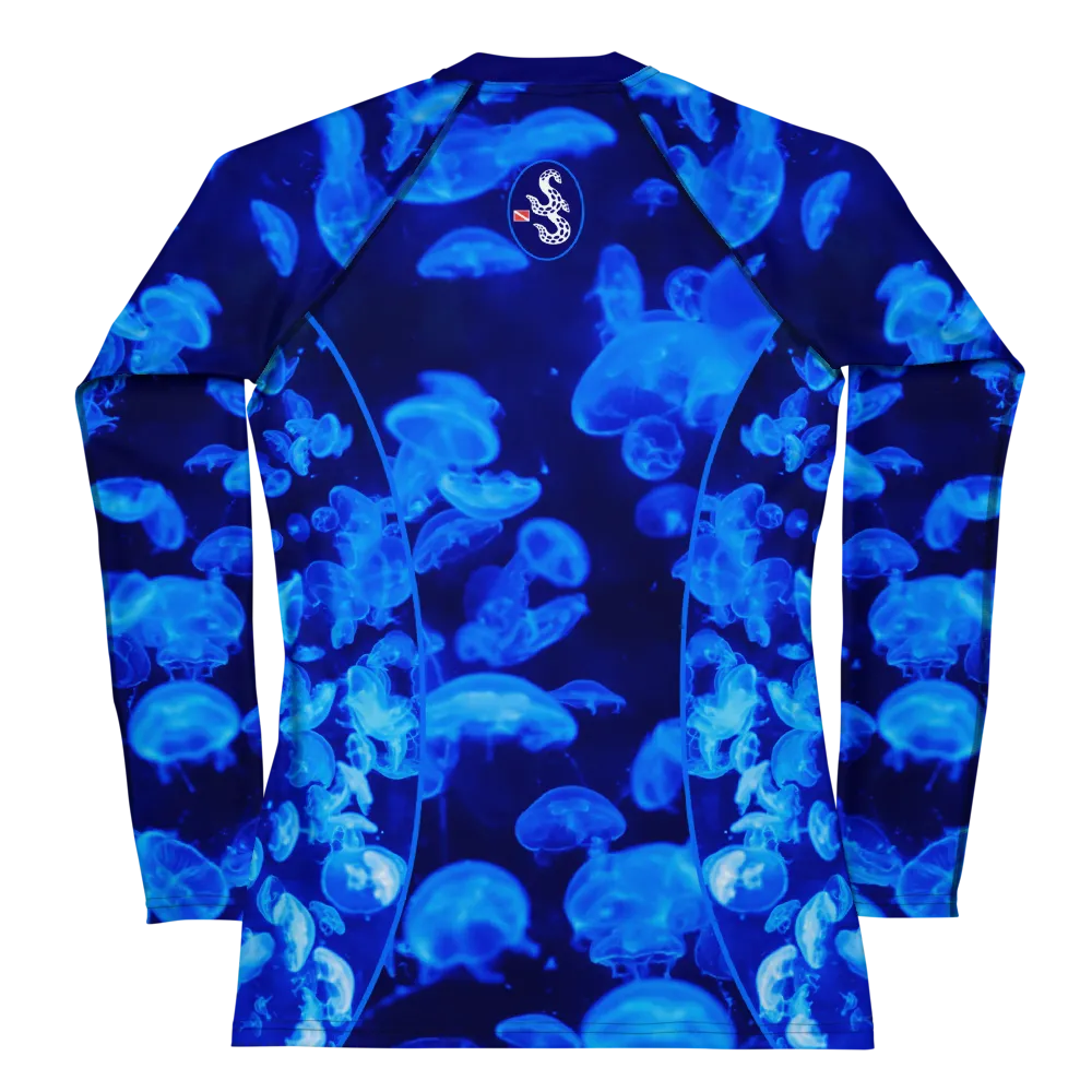 Jellyfish Bloom Whirl Women's Rash Guard