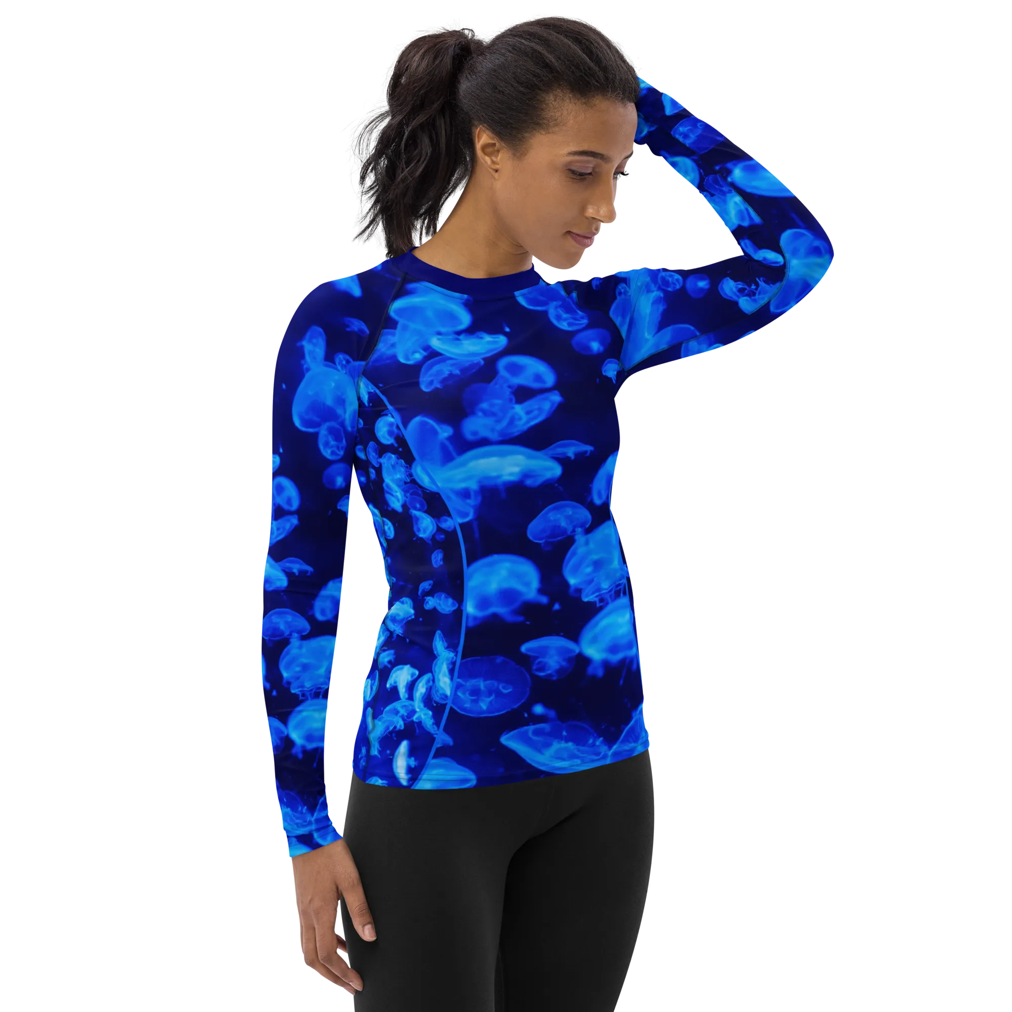 Jellyfish Bloom Whirl Women's Rash Guard