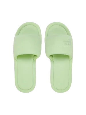 Jersey Slippers—pistachio