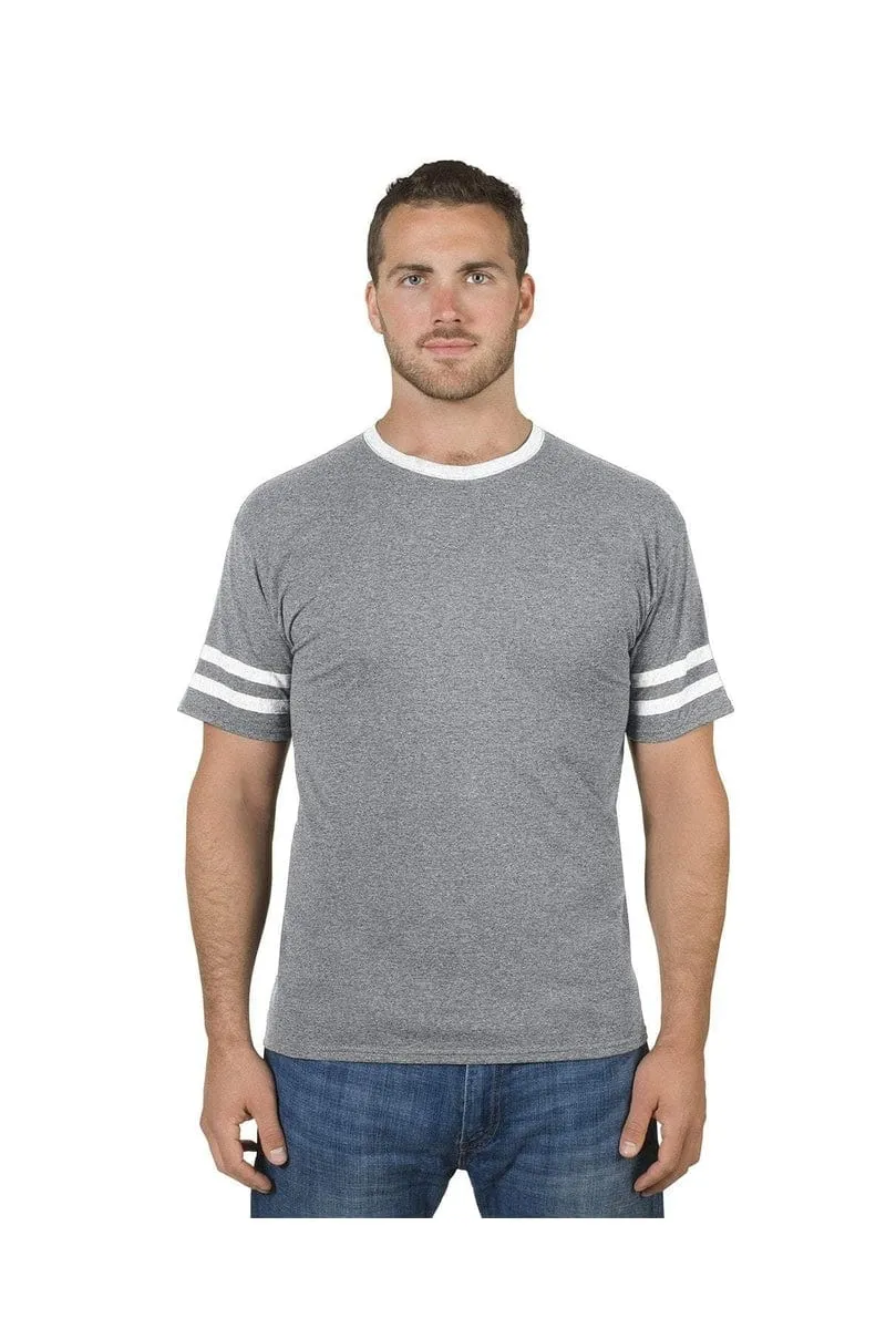 Jerzees 602MR: Adult 4.5 oz. TRI-BLEND Varsity Ringer T-Shirt