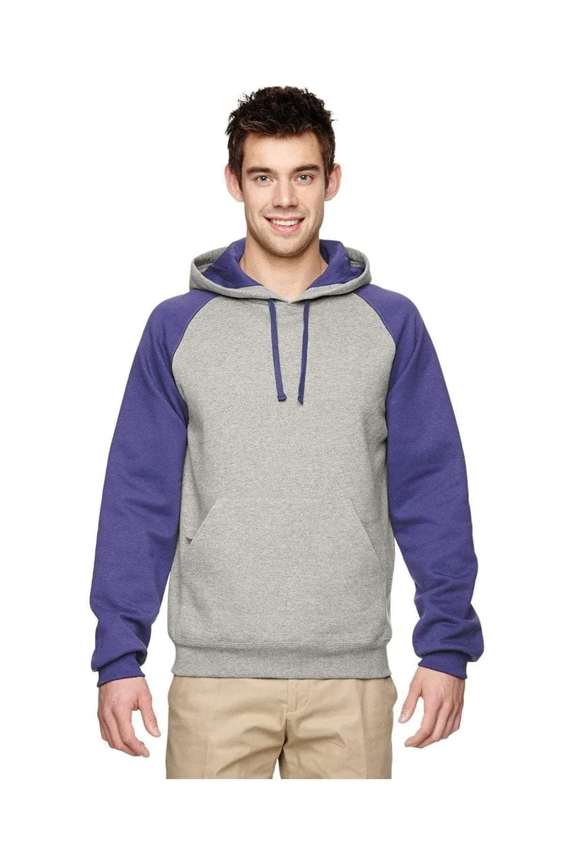 Jerzees 96CR: Adult 8 oz. NuBlend(r) Colorblock Raglan Pullover Hood