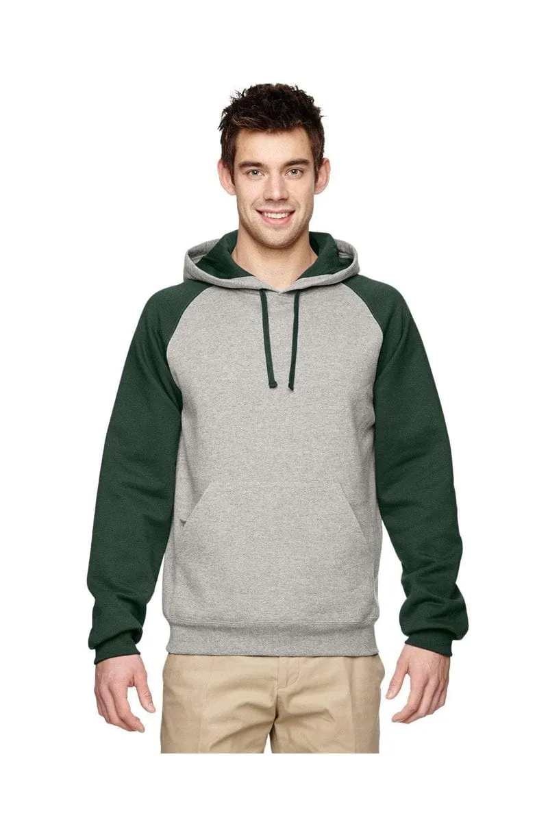 Jerzees 96CR: Adult 8 oz. NuBlend(r) Colorblock Raglan Pullover Hood