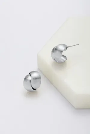 Jessie Brushed Earring - Silver