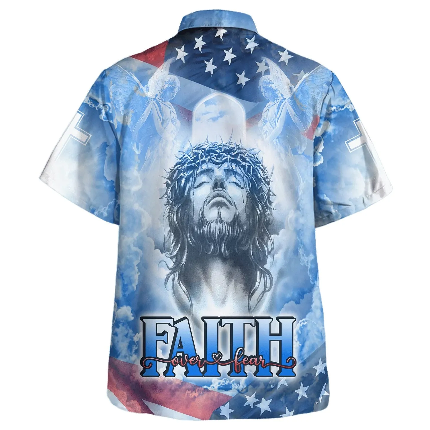 Jesus Faith Over Fear Hawaiian Shirts For Men And Women - Christian Hawaiian Shirt - Hawaiian Summer Shirts