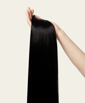 Jet Black, 16" Quad Clip-In Hair Extensions, #1 | 200g