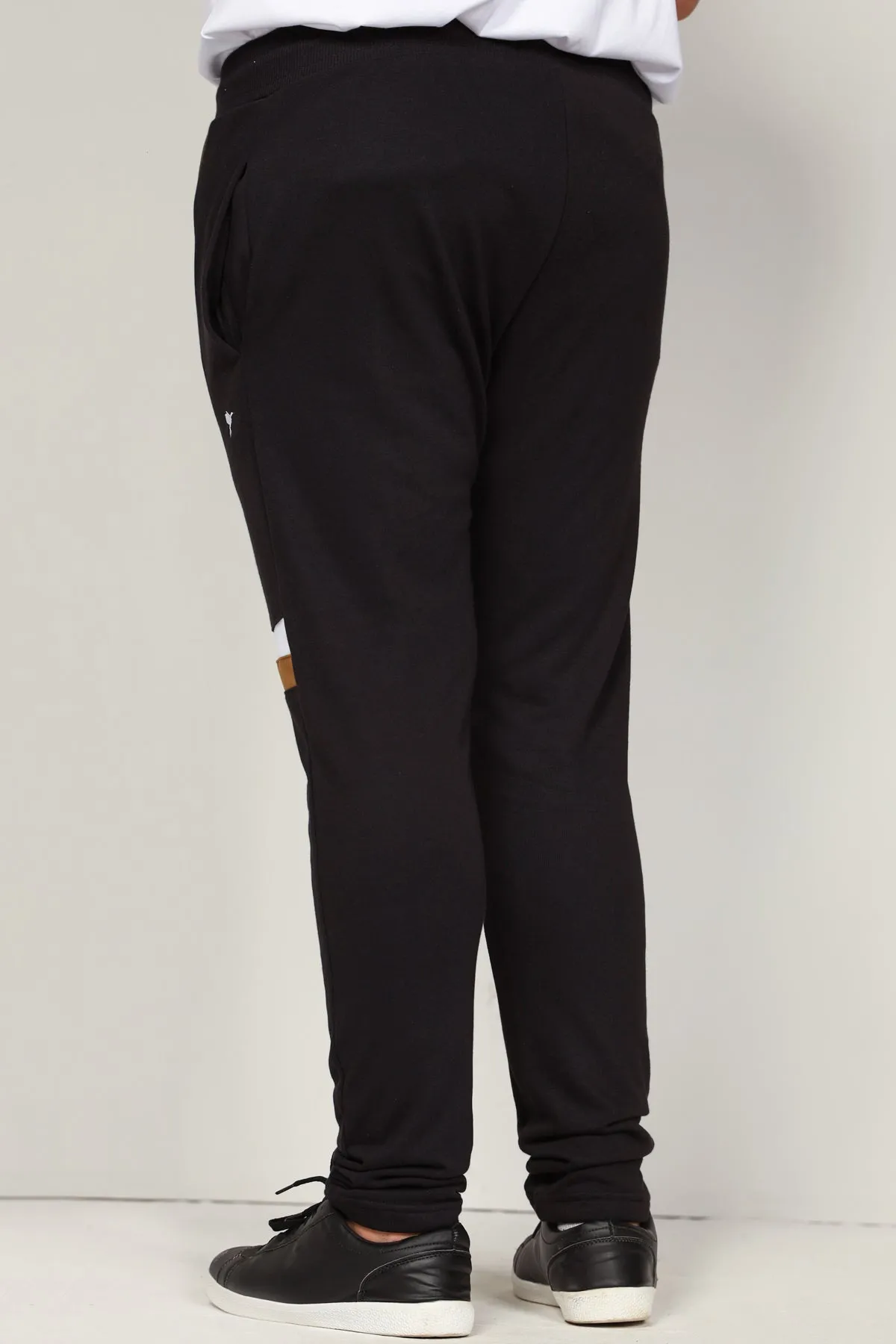 Jet Black Panelled Trouser (Plus Size) - S22 - MTR045P