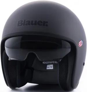 Jet helmet Blauer Pilot 1.1 Monochrome Titan Matte with removable liner, black