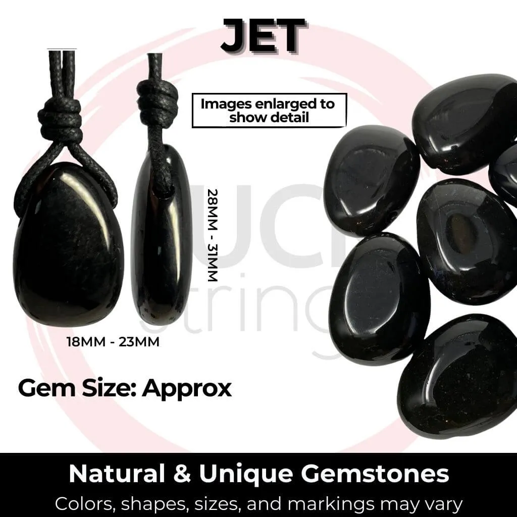 Jet Stone Necklace - Timeless Elegance