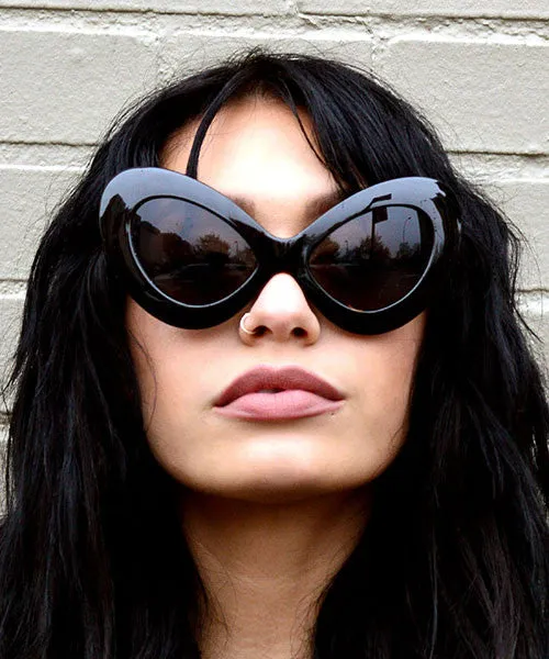 JETZ Black Cat-Eye Sunglasses