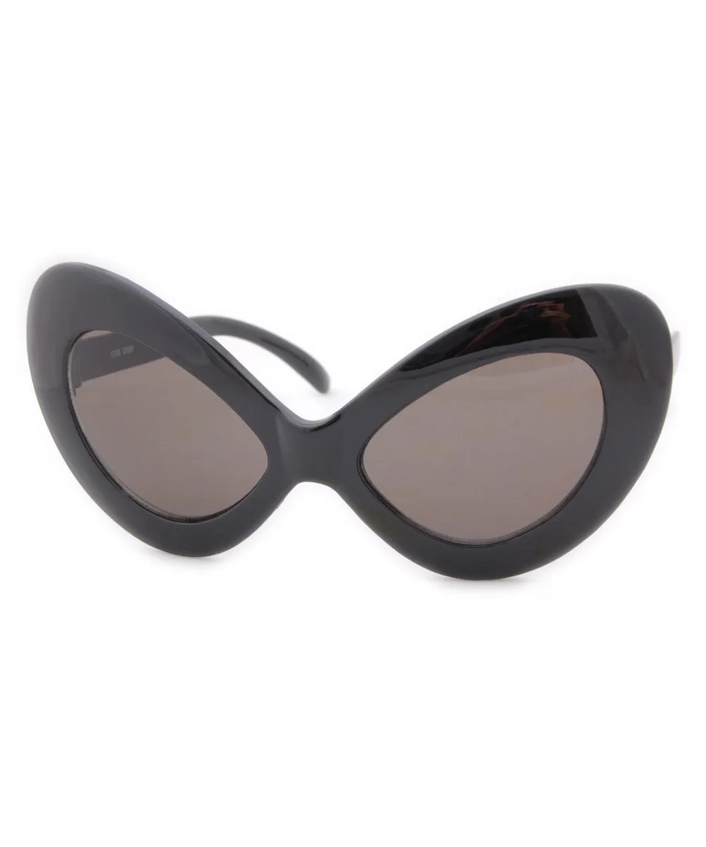 JETZ Black Cat-Eye Sunglasses