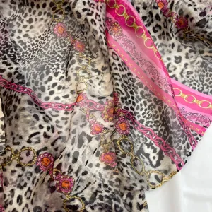 Jewelled leopard silk chiffon  Panel