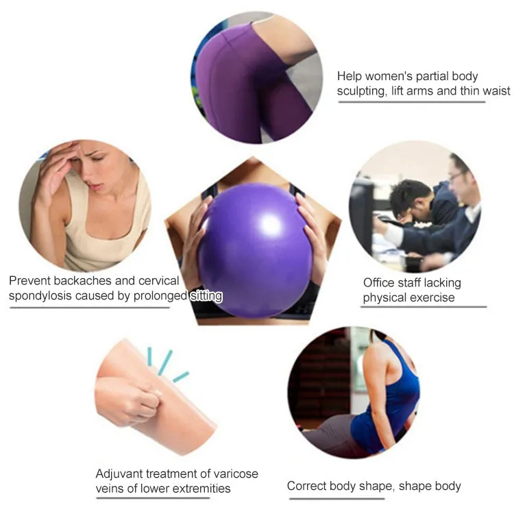 JH3152 PVC Yoga Ball Balance Fitness Gymnastic Ball, Diameter: 25cm(Purple)