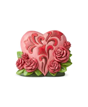 Jim Shore Mini Heart with Roses Figurine