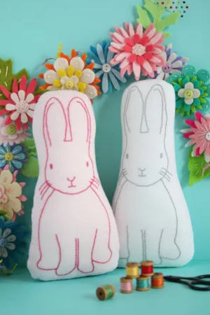 Jingle Bunny: embroidered bunny sewing pattern