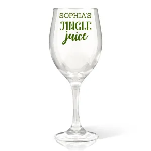 Jingle Juice Wine Glass