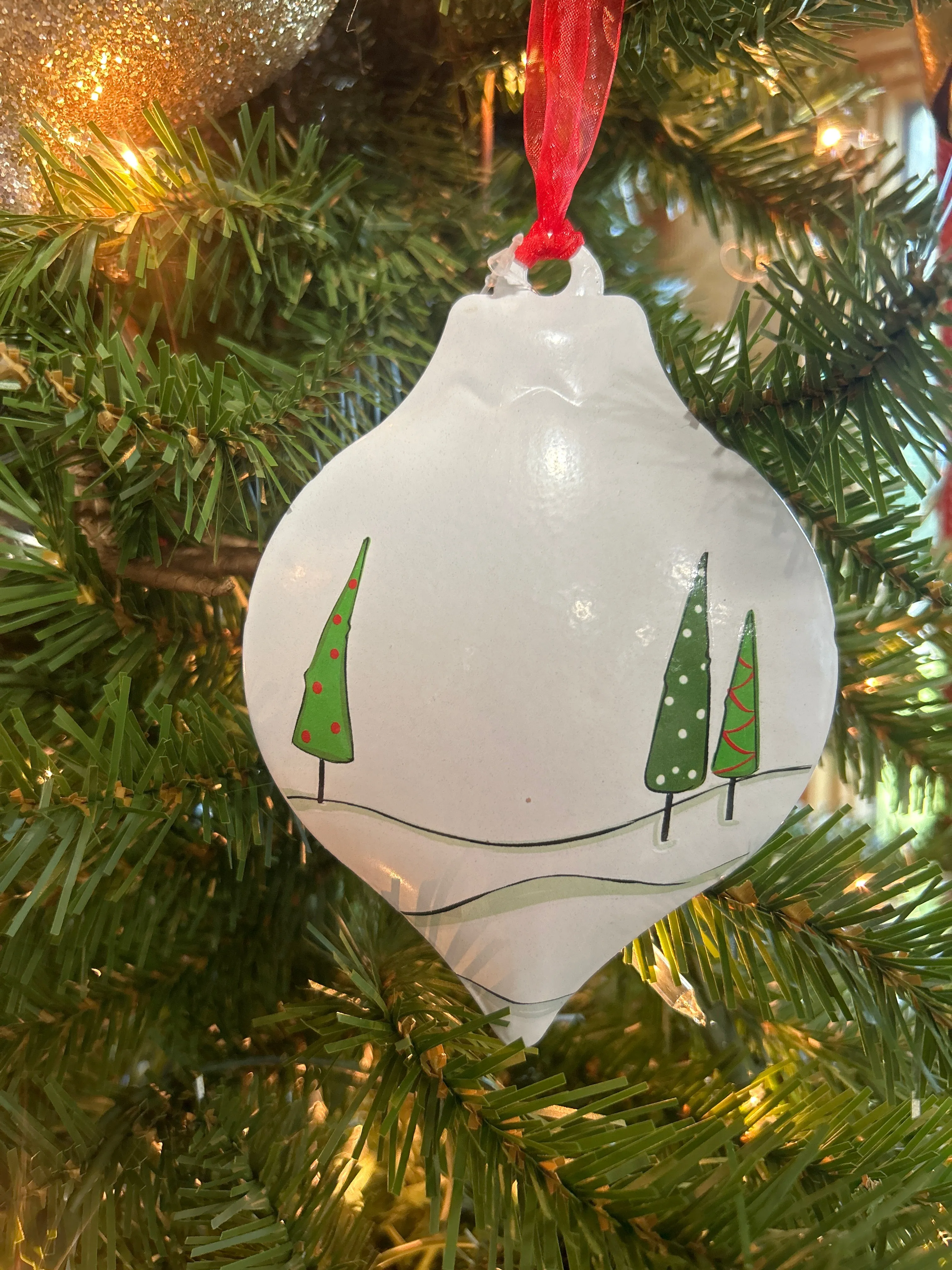 JINGLE TEARDROP ORNAMENT