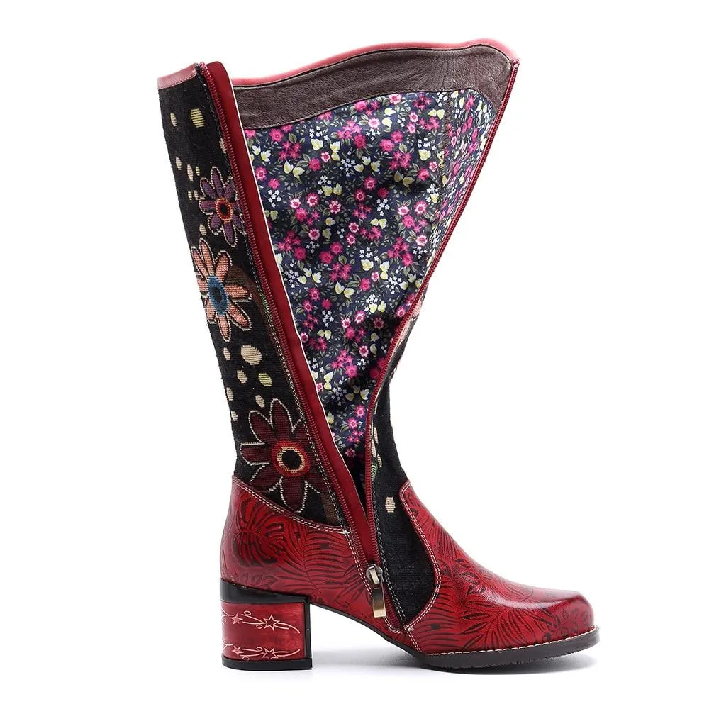 Joan Boho Hippie Knee High Boots