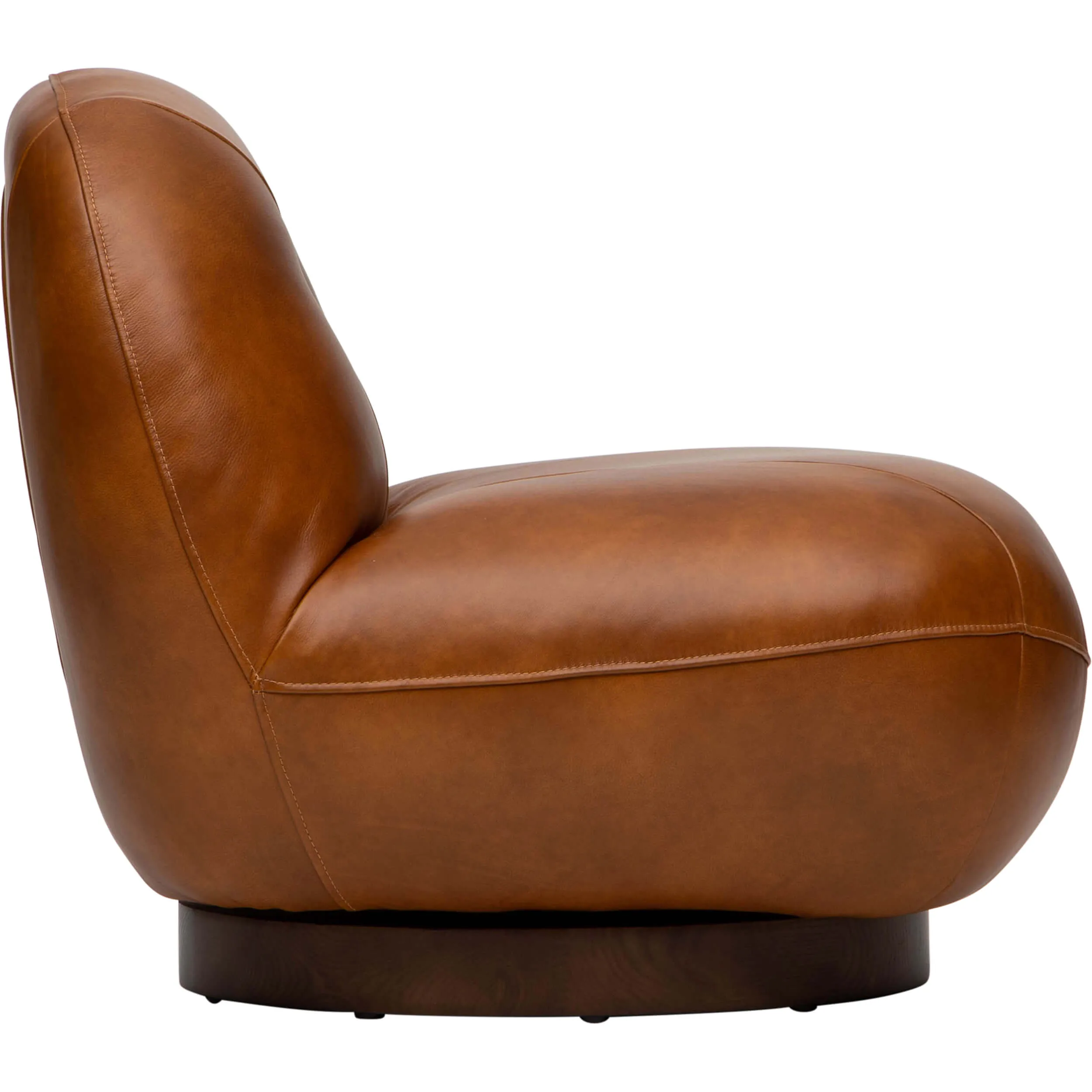 Jodi Leather Swivel Chair, Derrick Camel