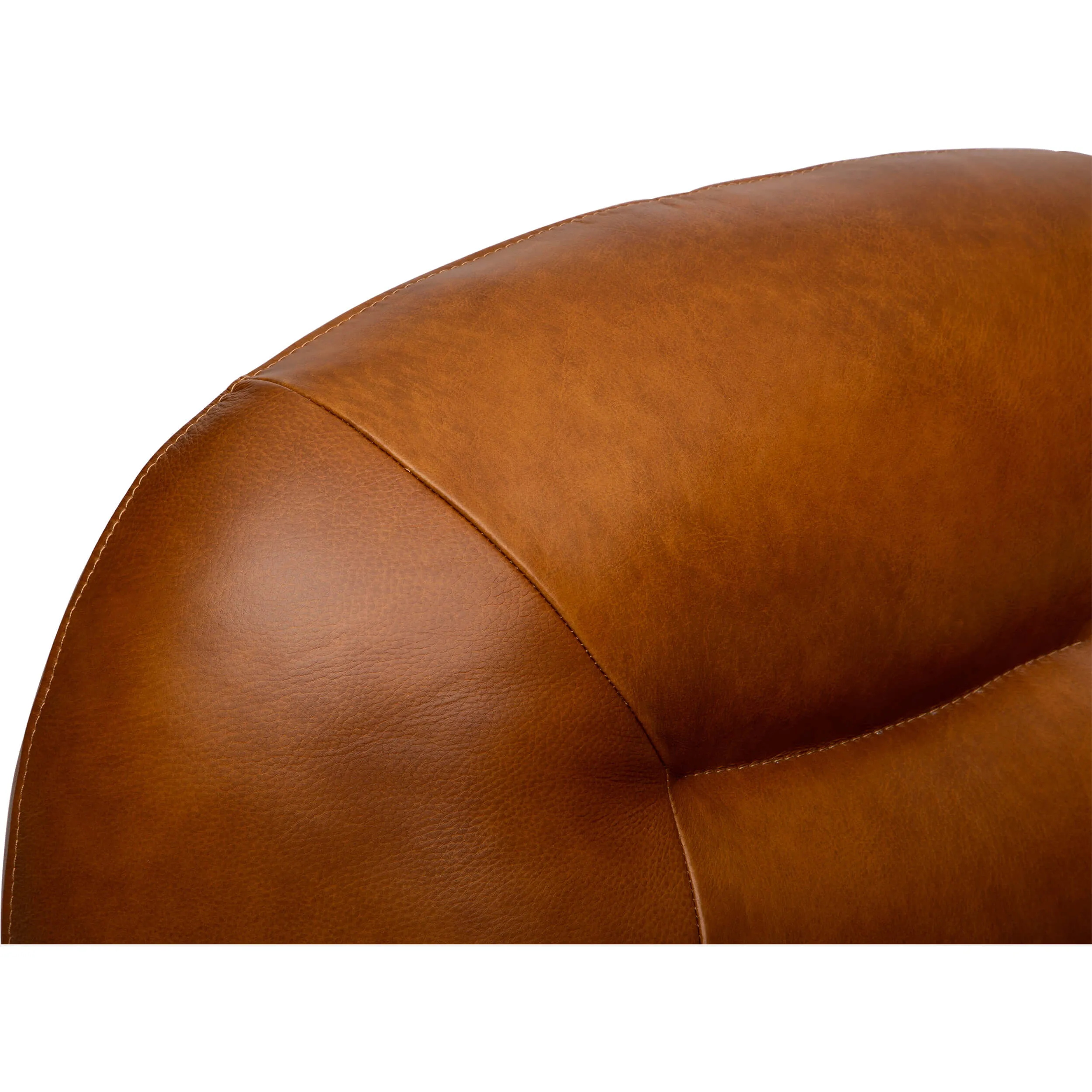 Jodi Leather Swivel Chair, Derrick Camel