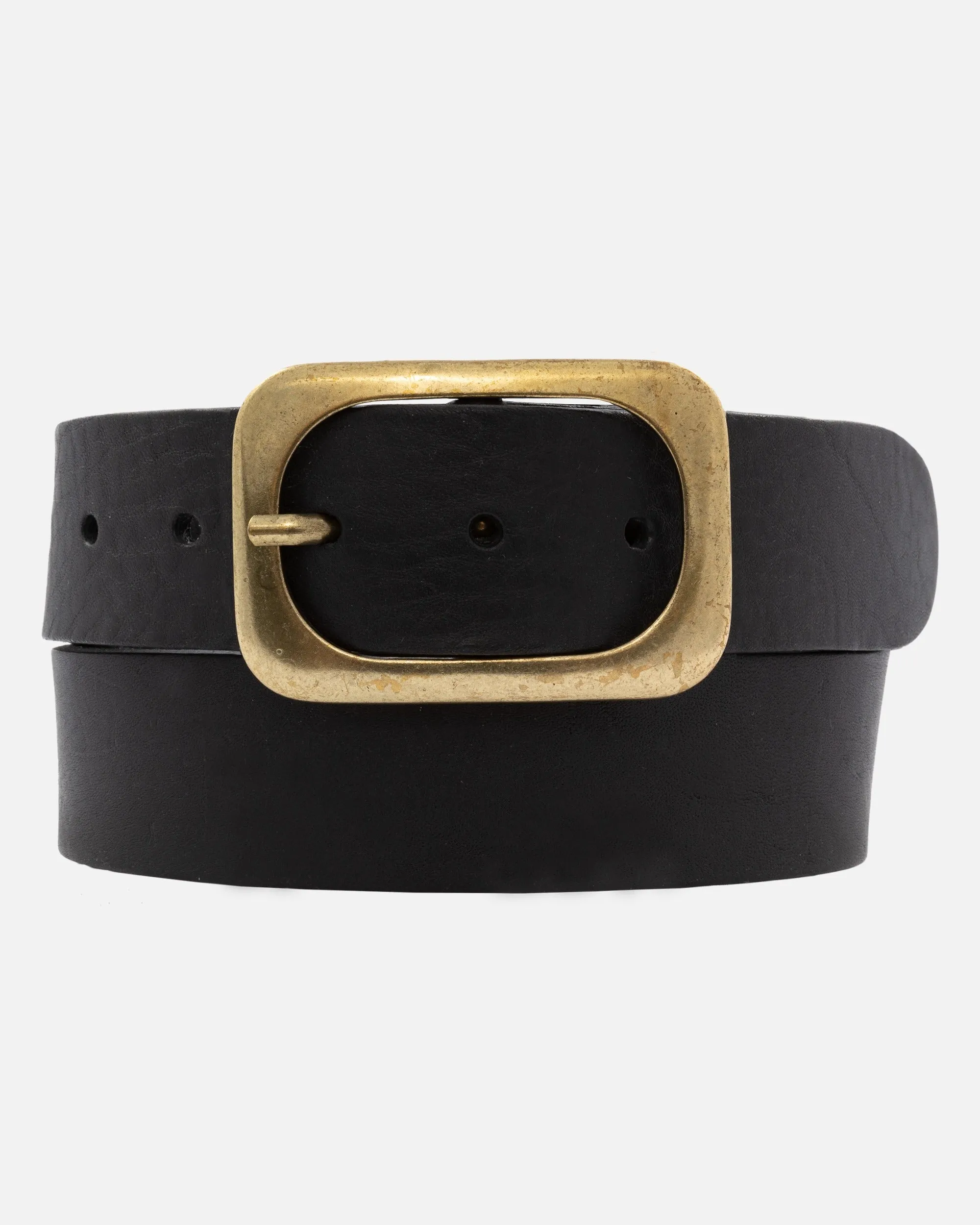 Jodi | Statement Buckle Classic Leather Belt