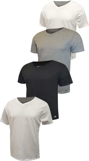 Joe Boxer Black Gray and White 4 Pack V-Neck Undershirts