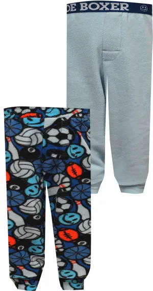 Joe Boxer Loungewear Boys Sports Blue Fleece 2 Pack Loungepants