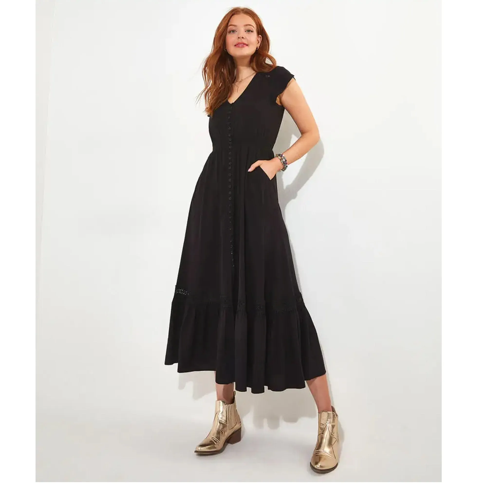 Joe Browns 10 Black The Ultimate Boho Maxi Dress