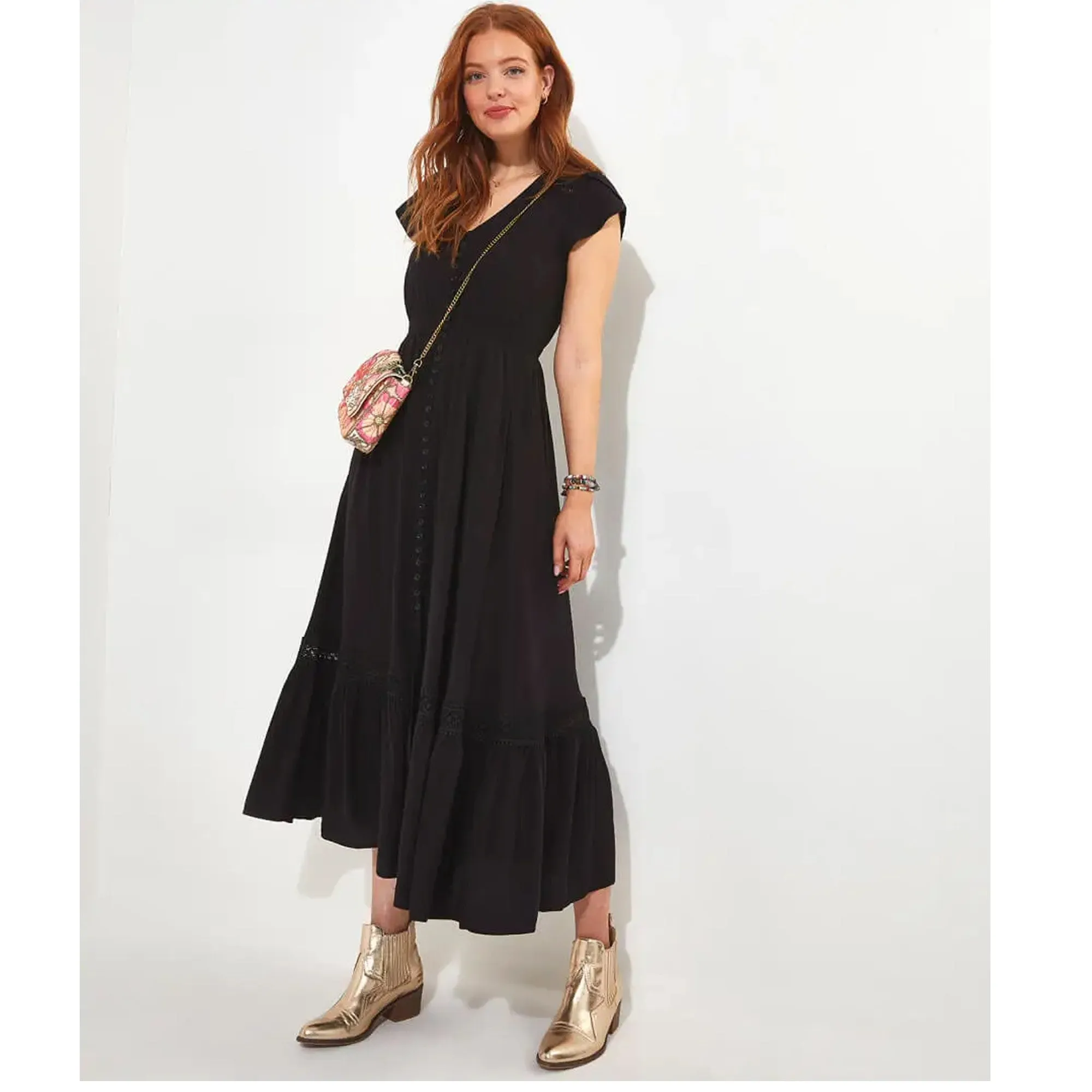 Joe Browns 10 Black The Ultimate Boho Maxi Dress