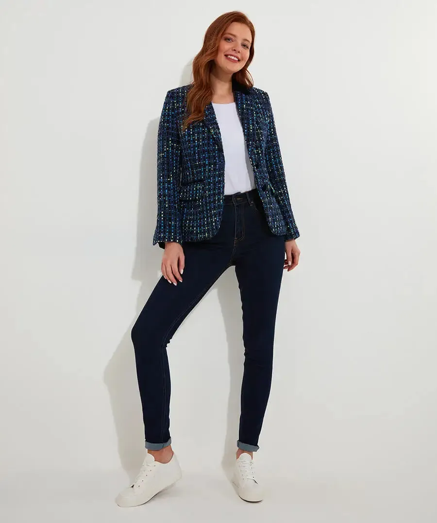 Joe Browns 12 Blue Tiah Tweed Jacket