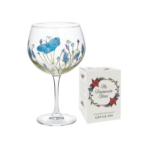 Joe Davies My Favourite Glass Butterfly Gin Glass