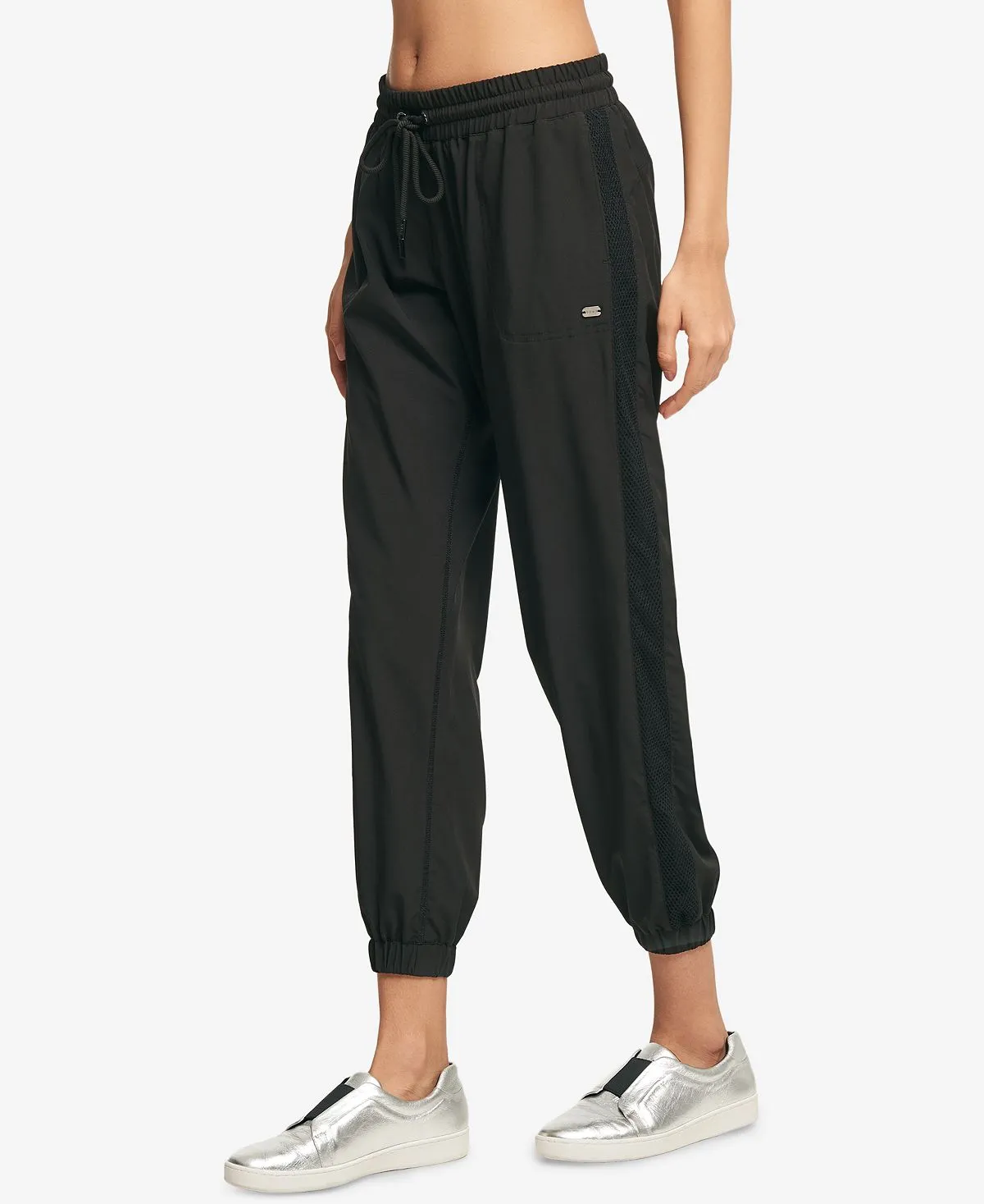 Joggers with mesh inserts DKNY, black