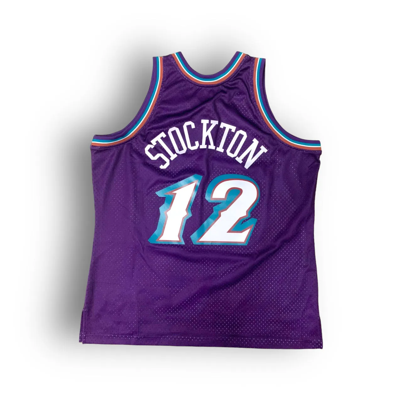 John Stockton 1996-1997 Utah Jazz Away Mitchell & Ness Swingman Jersey - Purple