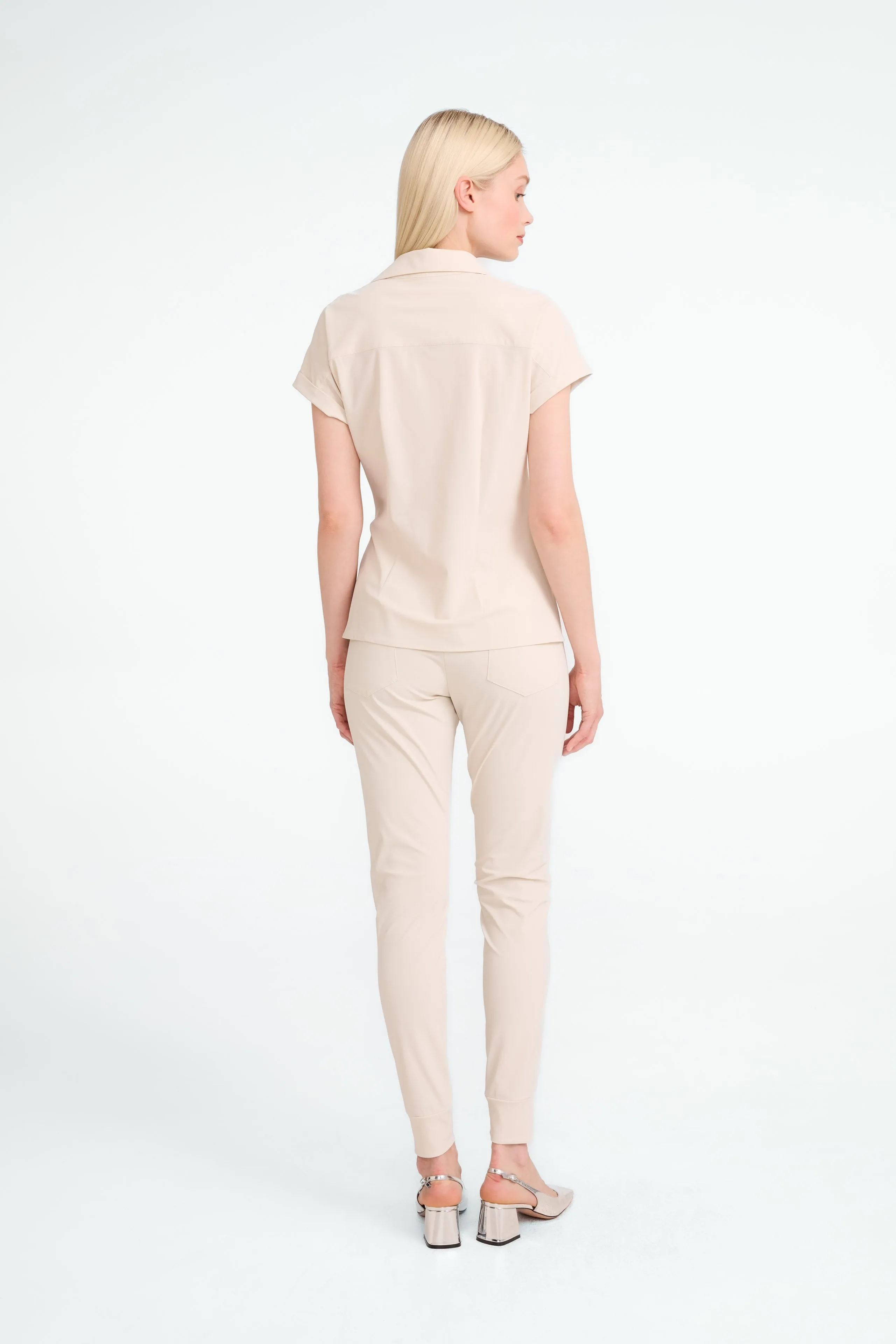 John strech technical jersey pants | Light Sand