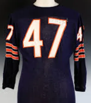 Johnny Morris Chicago Bears Vintage Style Long Sleeve Throwback Football Jersey