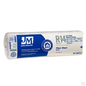 Johns Manville Fiberglass Insulation R-14 15" x 47" x 3.5"; 48.95 sq.ft