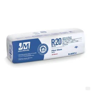 Johns Manville Fiberglass Insulation R-20 15" x 47" x 6"; 78.34 sq.ft