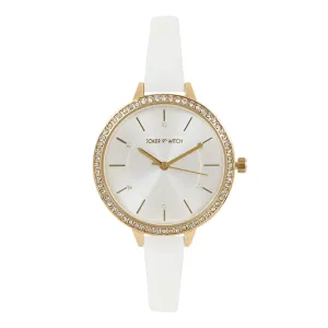 Joker & Witch Sunrise White Faux Leather/PU Analogue Watch for Women